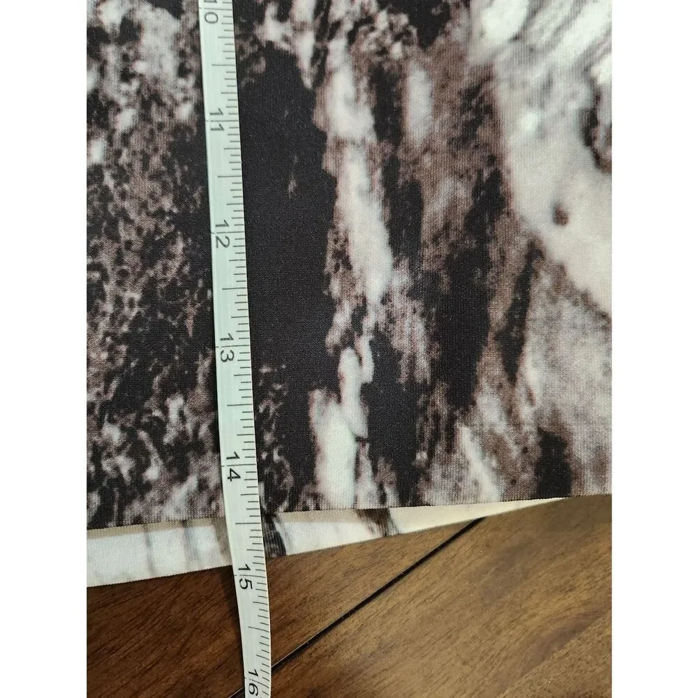 Zara Black And White Marble Mini Skirt